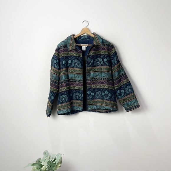 [Coldwater Creek] Women's Southwestern Vintage Button Down Tapestry Jacket - Picture 1 of 5